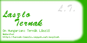 laszlo ternak business card